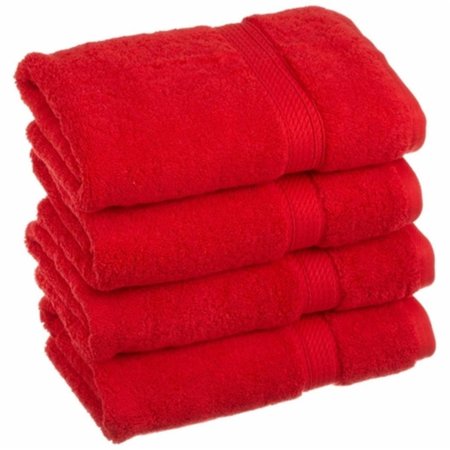 SUPERIOR 900GSM Egyptian Cotton 4-Piece Hand Towel Set  Red 900GSM HAND RD